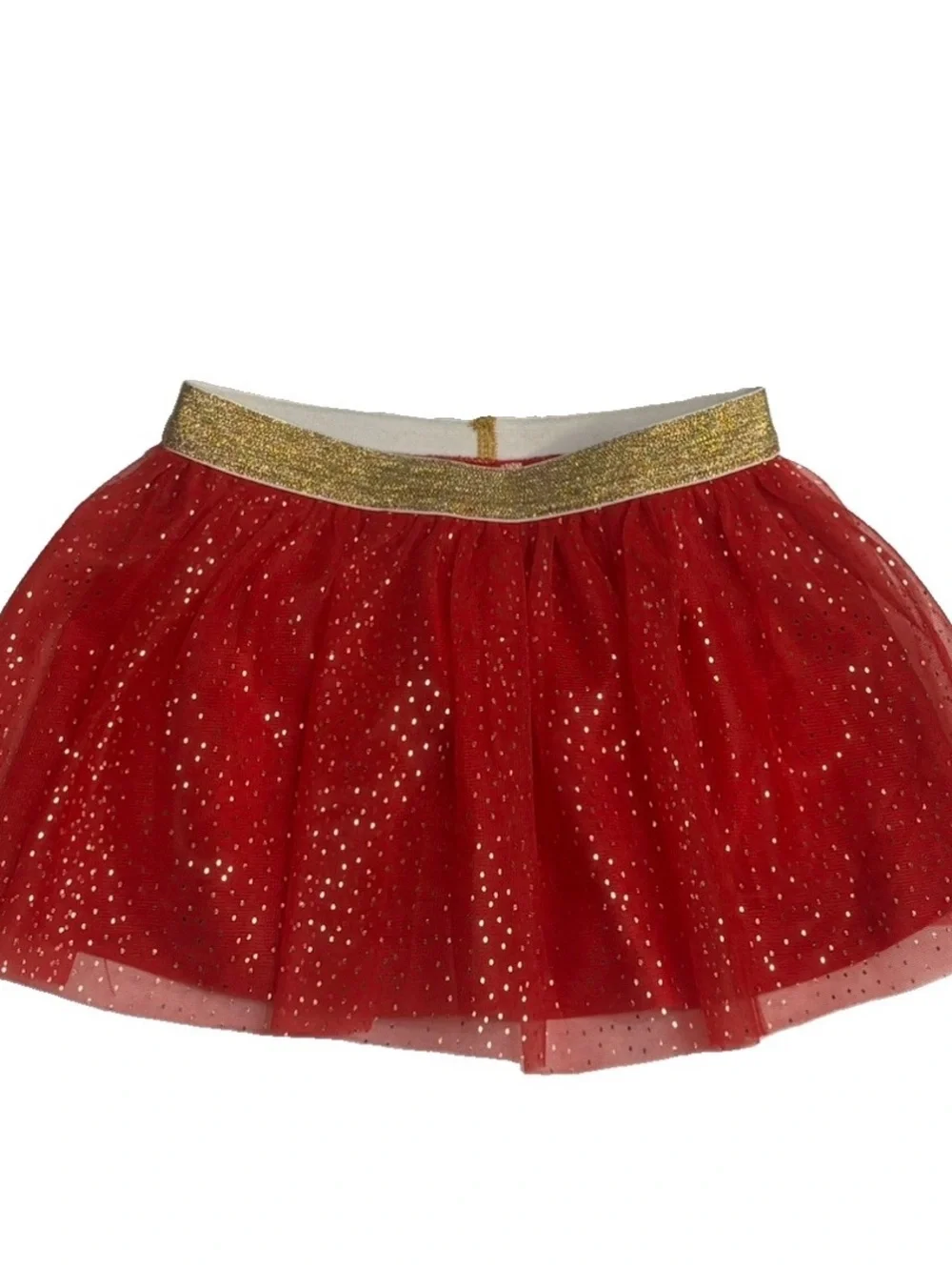Holiday Time Girls 18M Christmas 2pc Skirt Set Long Sleeve Top Tulle Glitter NEW